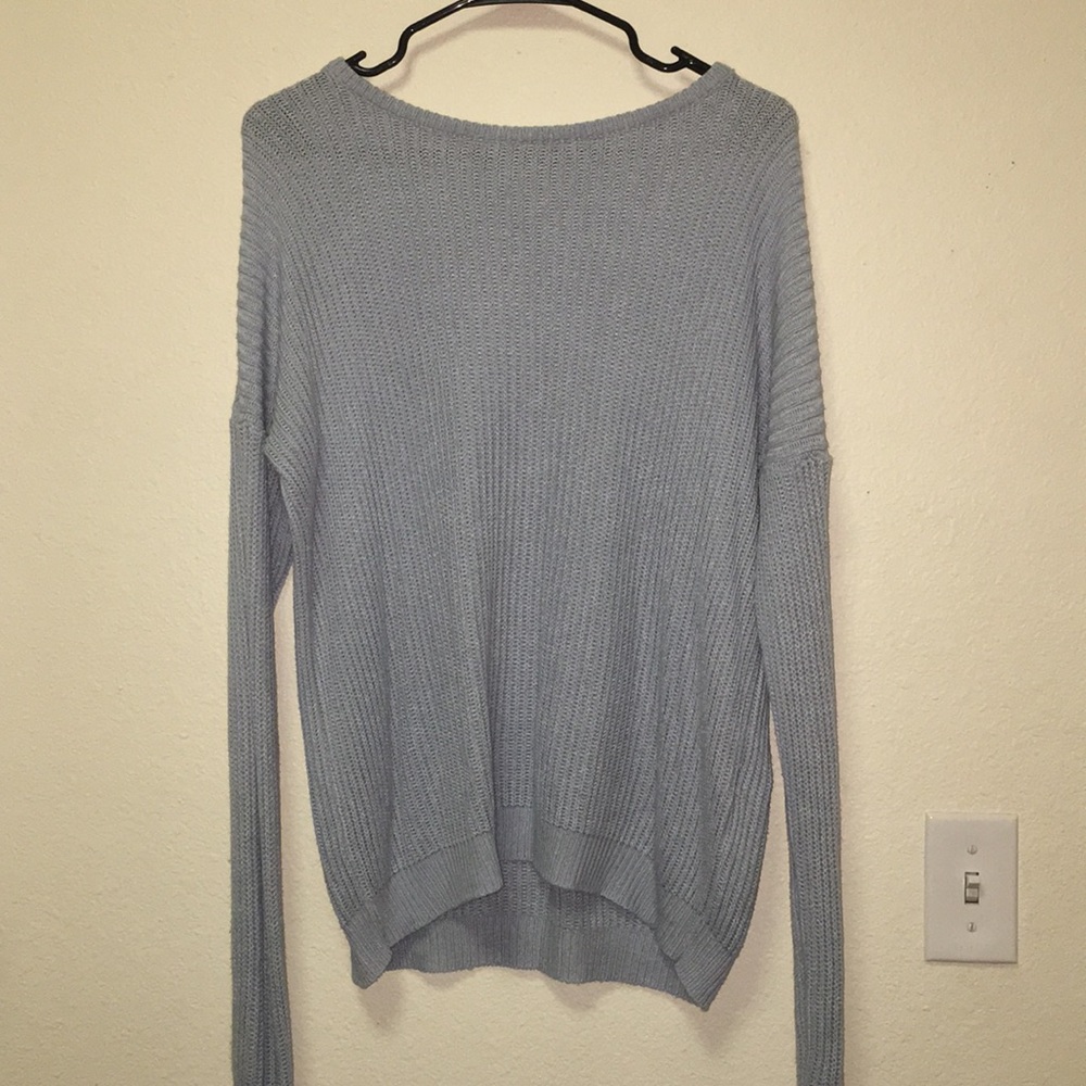 soft blue sweater!